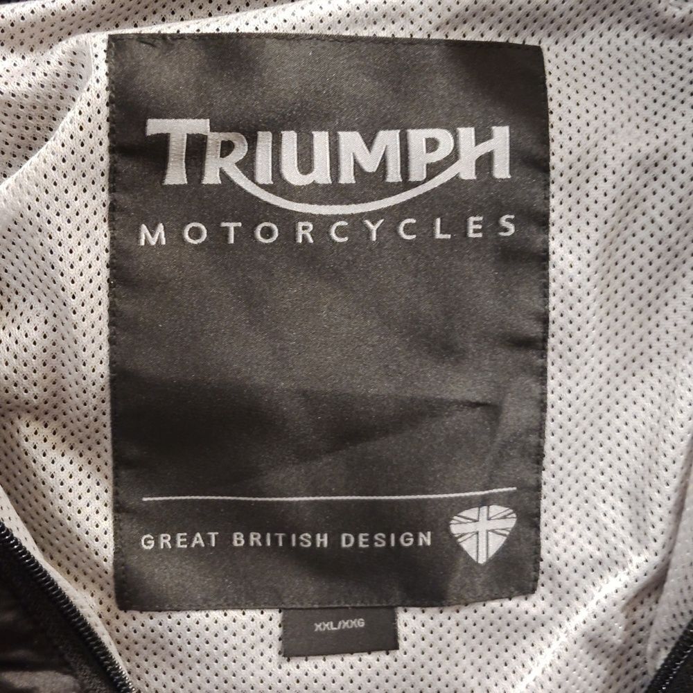 Triumph Motorcycle Black Mesh Lining Jacket - image 4